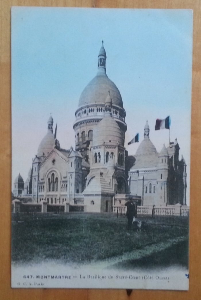 Montmartre - La Basilique du Sacre-Coeur (Cote Ouest). Открытка