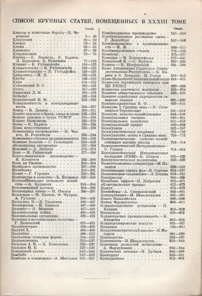 Большая Советская Энциклопедия (БСЭ). В 65-ти томах. Том 33 (тридцать третий) Классы - Конкуренция