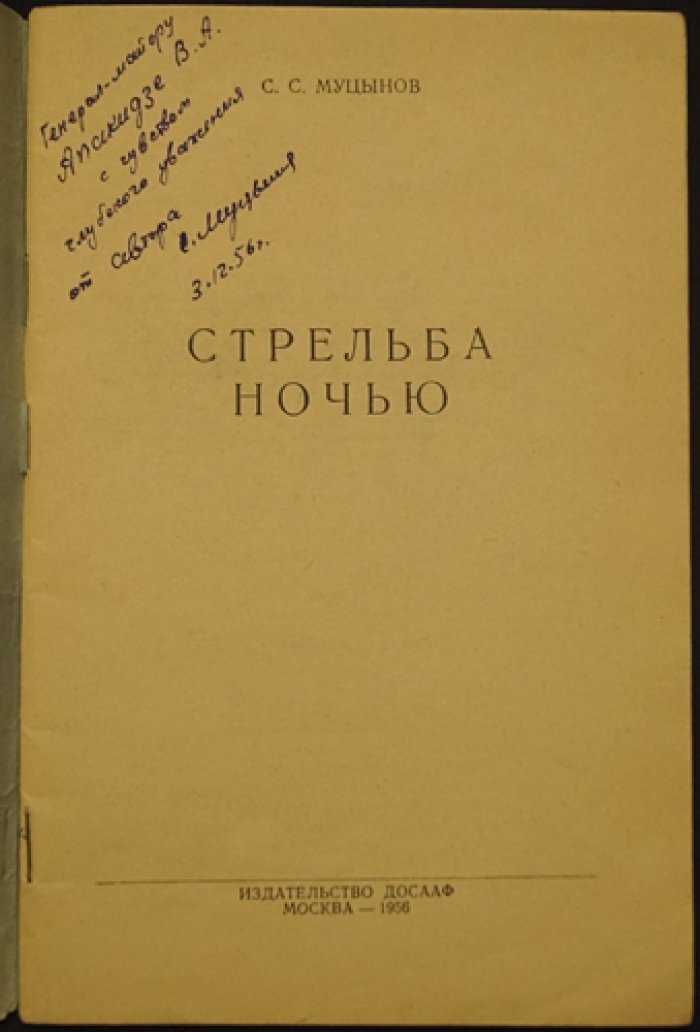 Муцынов С. С. Стрельба ночью.