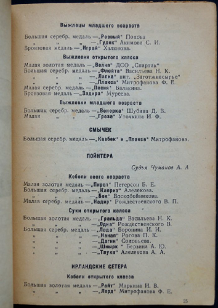 Каталог 24-й Областной выставки охотничьих собак.