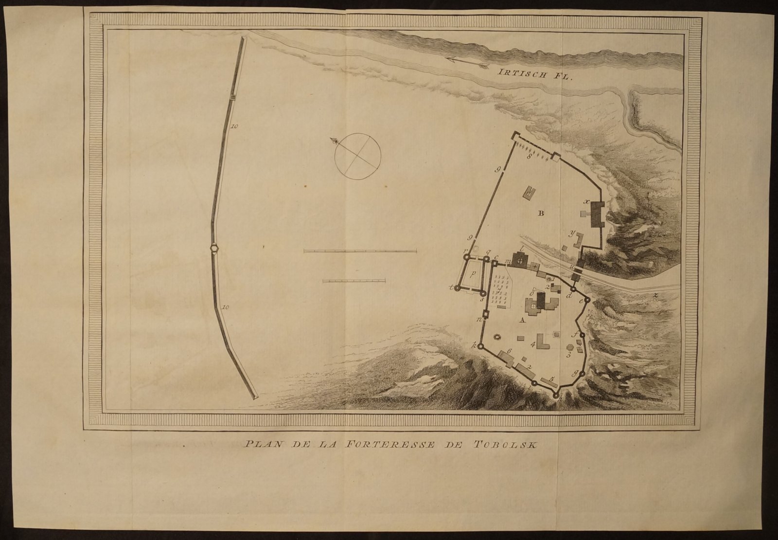 План Тобольской крепости / Plan de la Forteresse de Tobolsk.