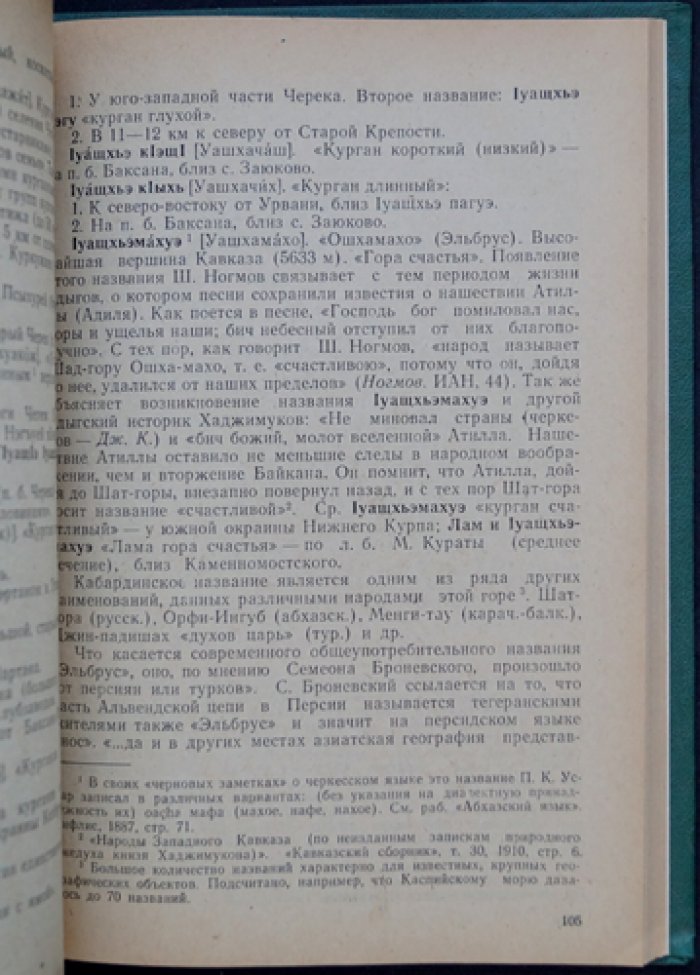 Коков Дж. Н. Кабардинские географические названия. Краткий словарь.