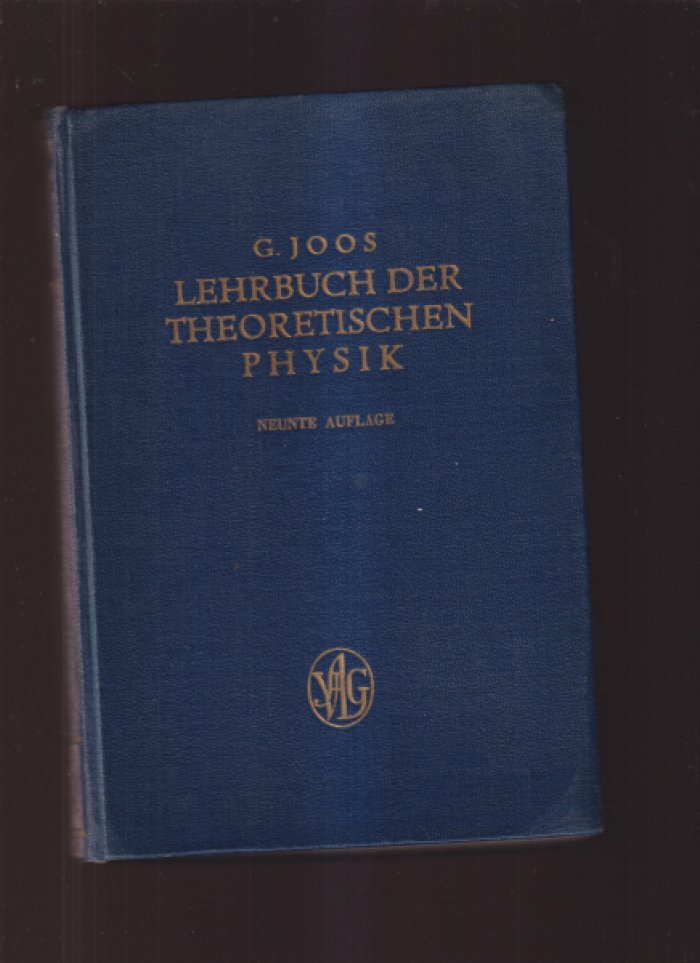 Joos G. Lehrbuch der Theoretischen Physik.