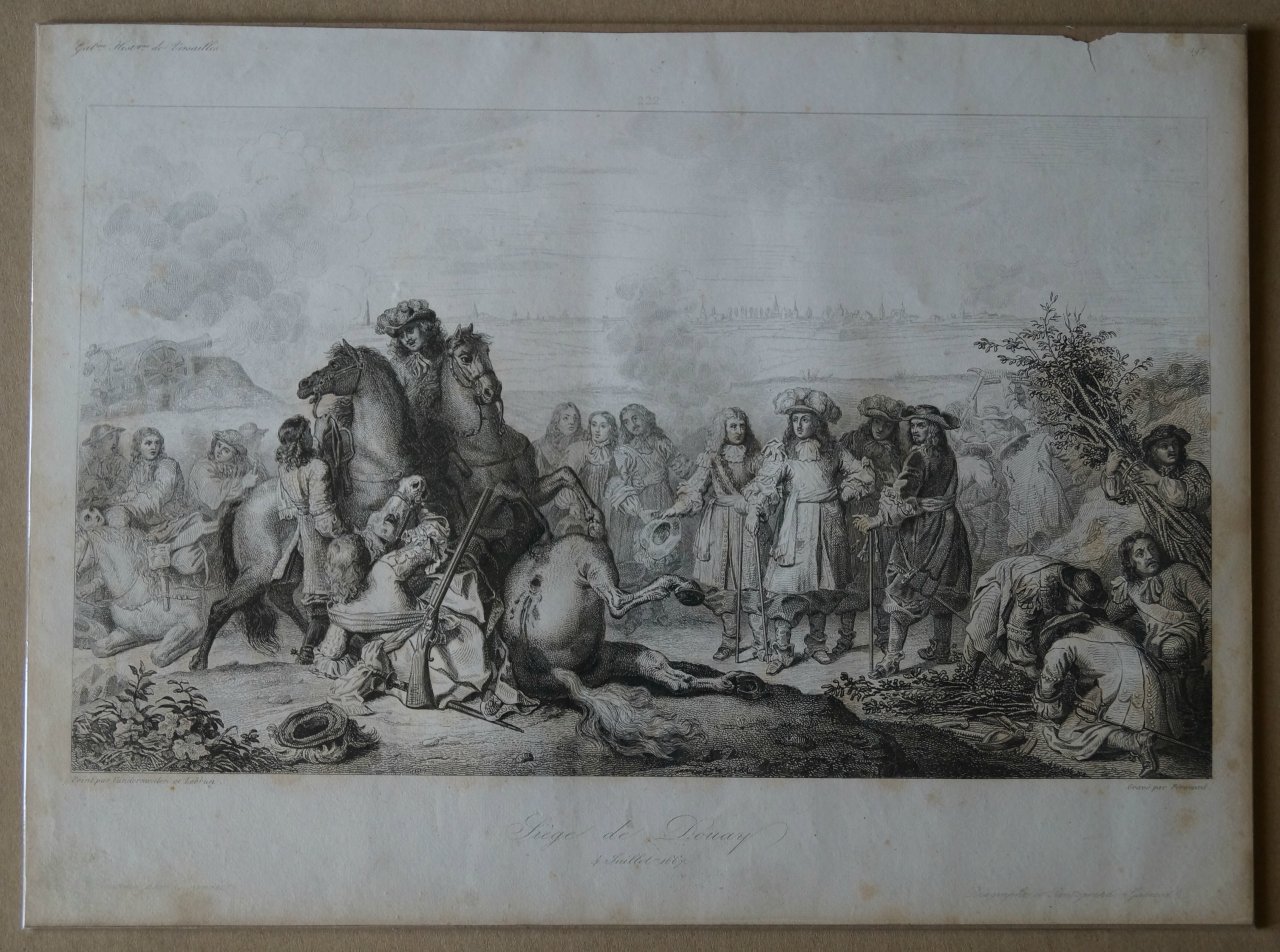 Льежская резцовая гравюра «Битва 4 июля 1667 г.» — по оригиналу Вандермеулена и Лебрюн