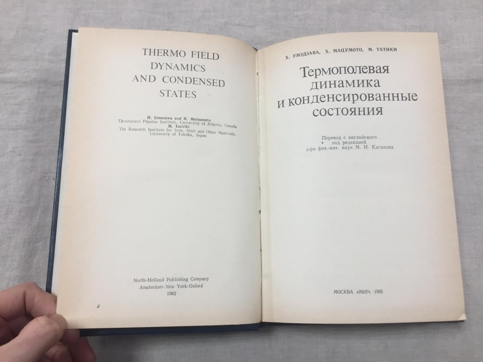 Умэдзава Х., Мацумото Х., Татики М. Термополевая динамика и конденсированные состояния.