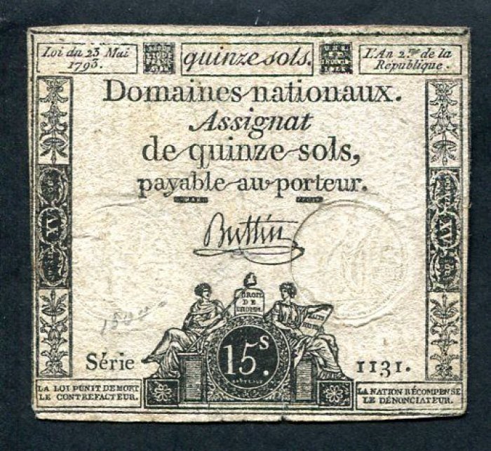 Бона. 15 солей 1793 г. Франция