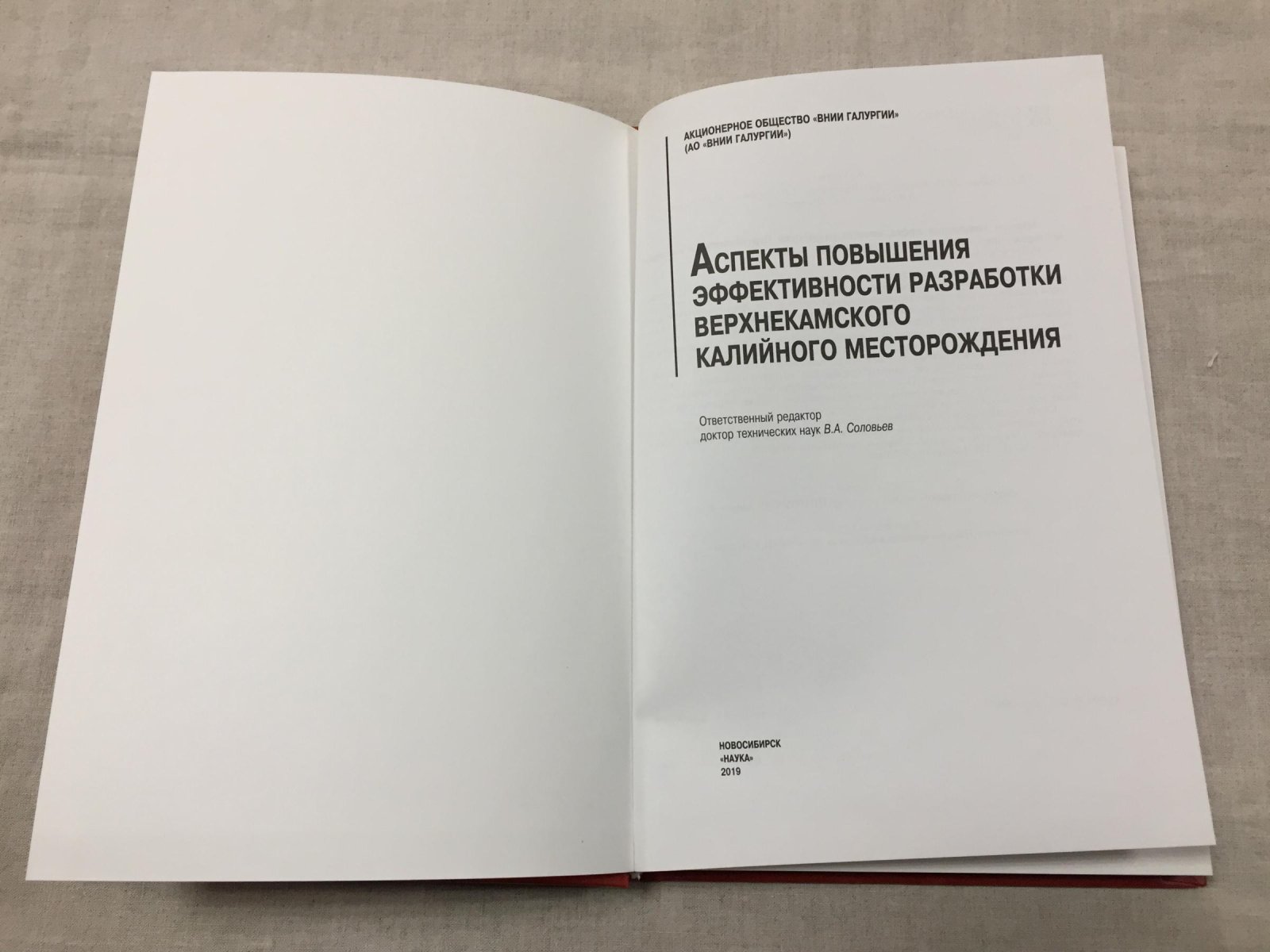 Соловьев Вячеслав, Аптуков Валерий, Чернопазов Дмитрий, Секунцов Андрей, Русаков Михаил, Тарасов Вла Аспекты повышения эффективности разработки Верхнекамского калийного месторождения.