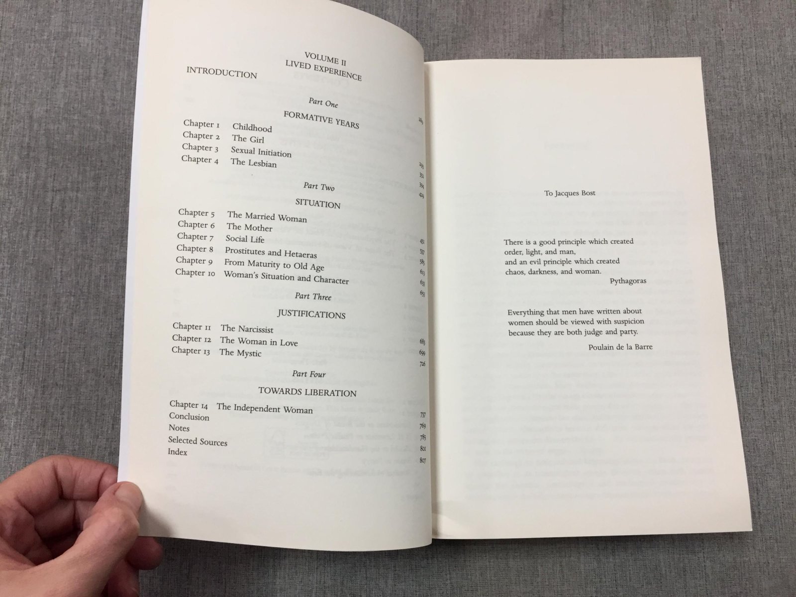 Beauvoir Simone de / Бовуар Симона де. The Second Sex / Второй пол.