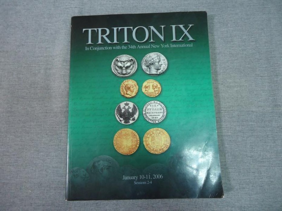 TRITON IX. Нумизматический аукцион. Каталог аукциона. 2529 лотов.