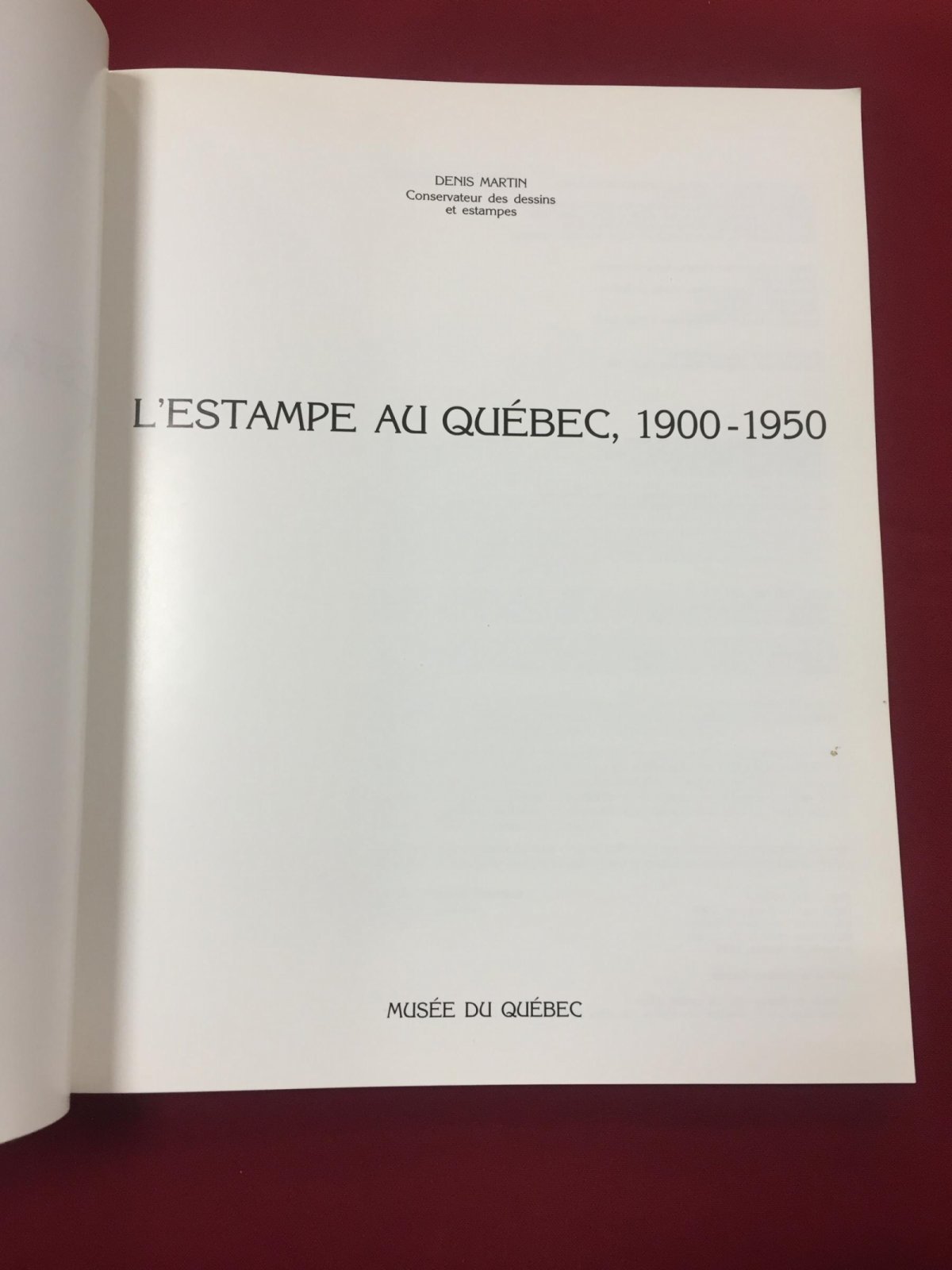Martin, Devis (Мартин Девис). L,Estampe au Quebec (Гравюры Квебека). 1900-1950