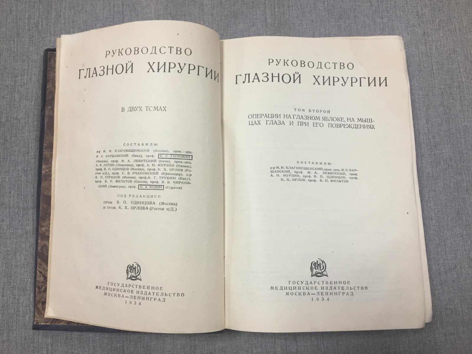 Одинцов Виктор, Орлов Константин. Руководство по глазной хирургии. В двух томах. Том второй. Операции на глазном яблоке, на мышцах глаза и при его повреждениях