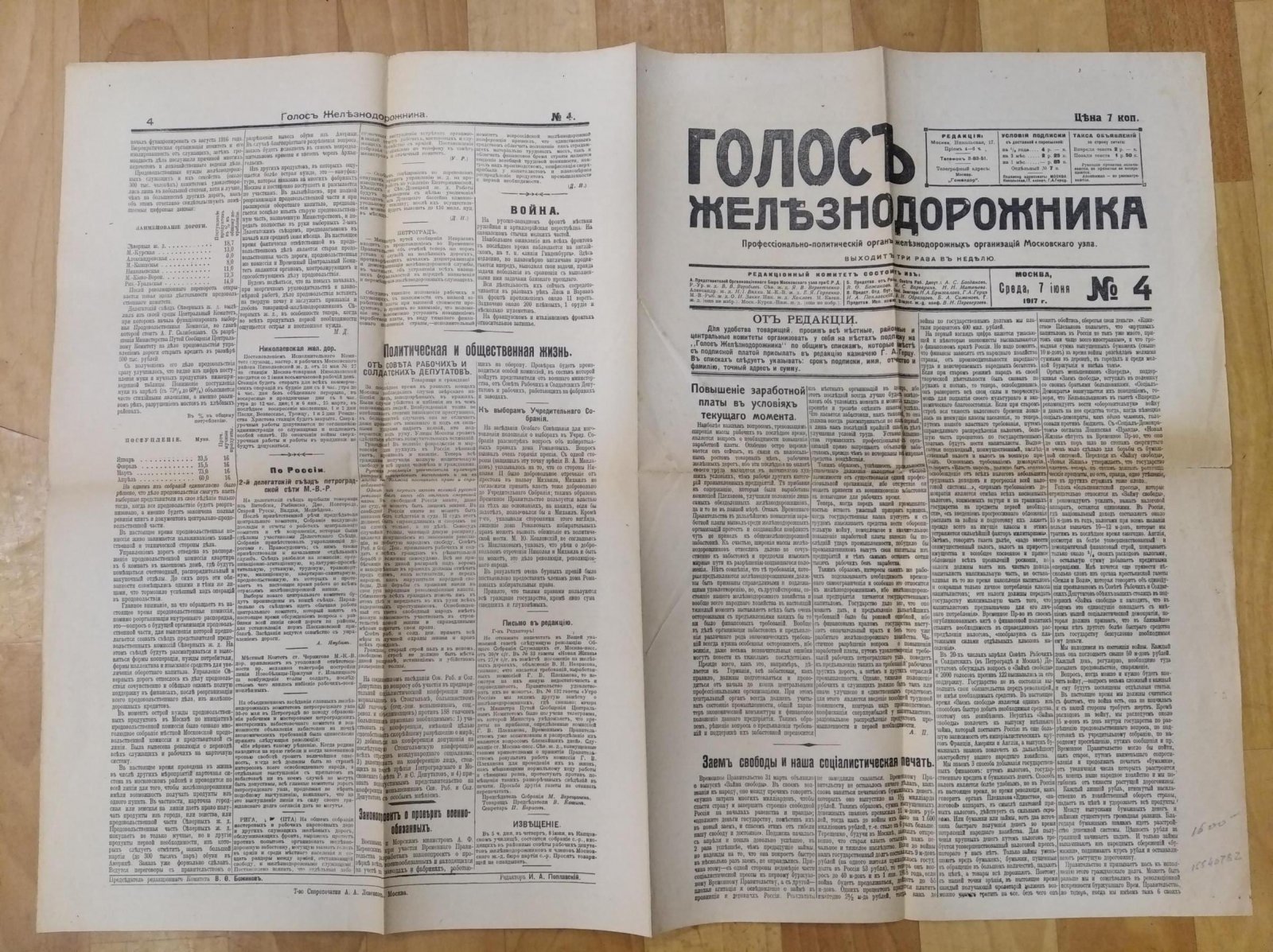 Голос железнодорожника. Профессионально-политический орган железнодорожных организаций Московского узла.
