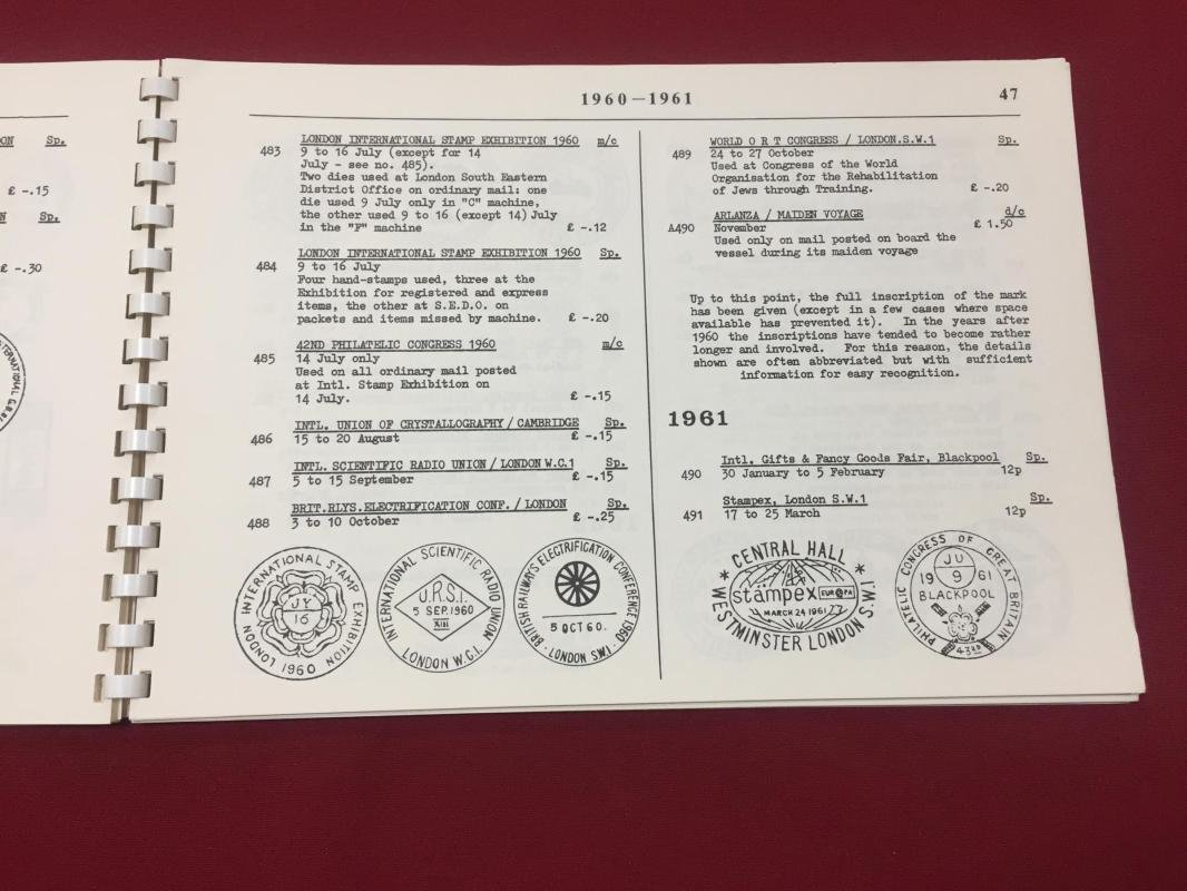 Pearson, George R. Special event postmarks of the United Kingdom, from 1851 to 1973