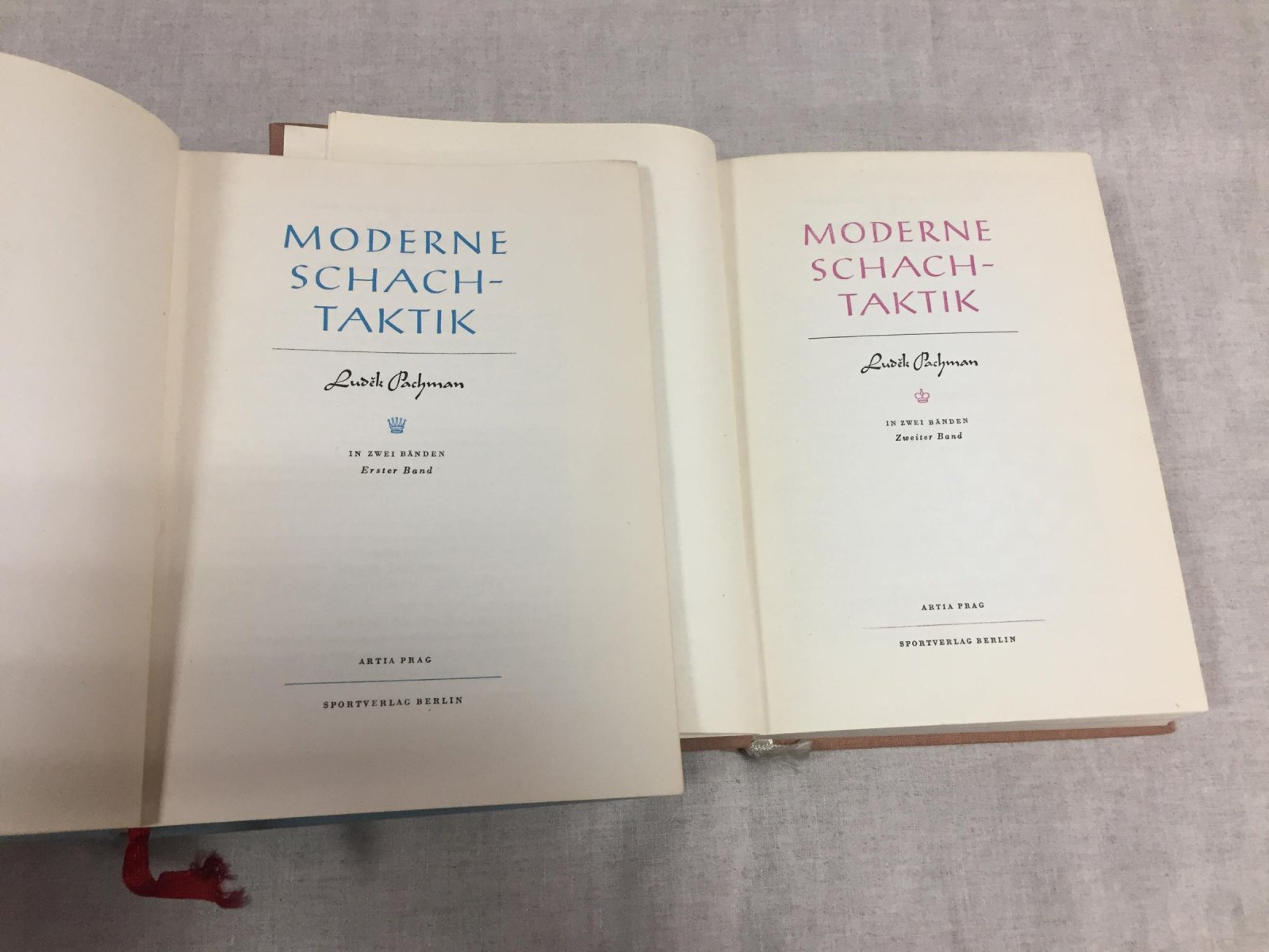 Pachman L.Пахман Л. Moderne Schachtaktik. Современная шахматная тактика. В 2-х томах.