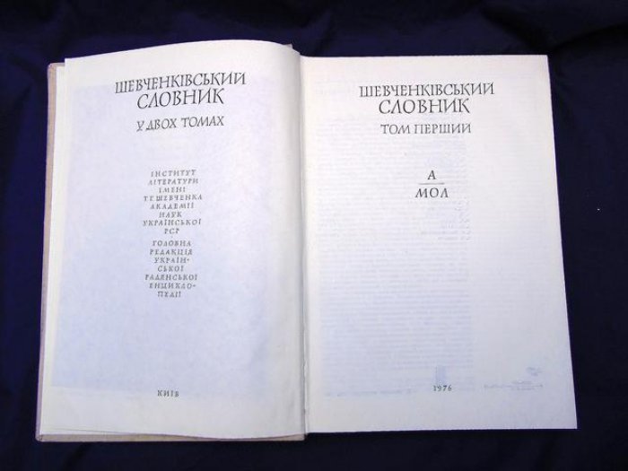 Шевченкiвський словник (Шевченковский словарь). В 2-х томах.