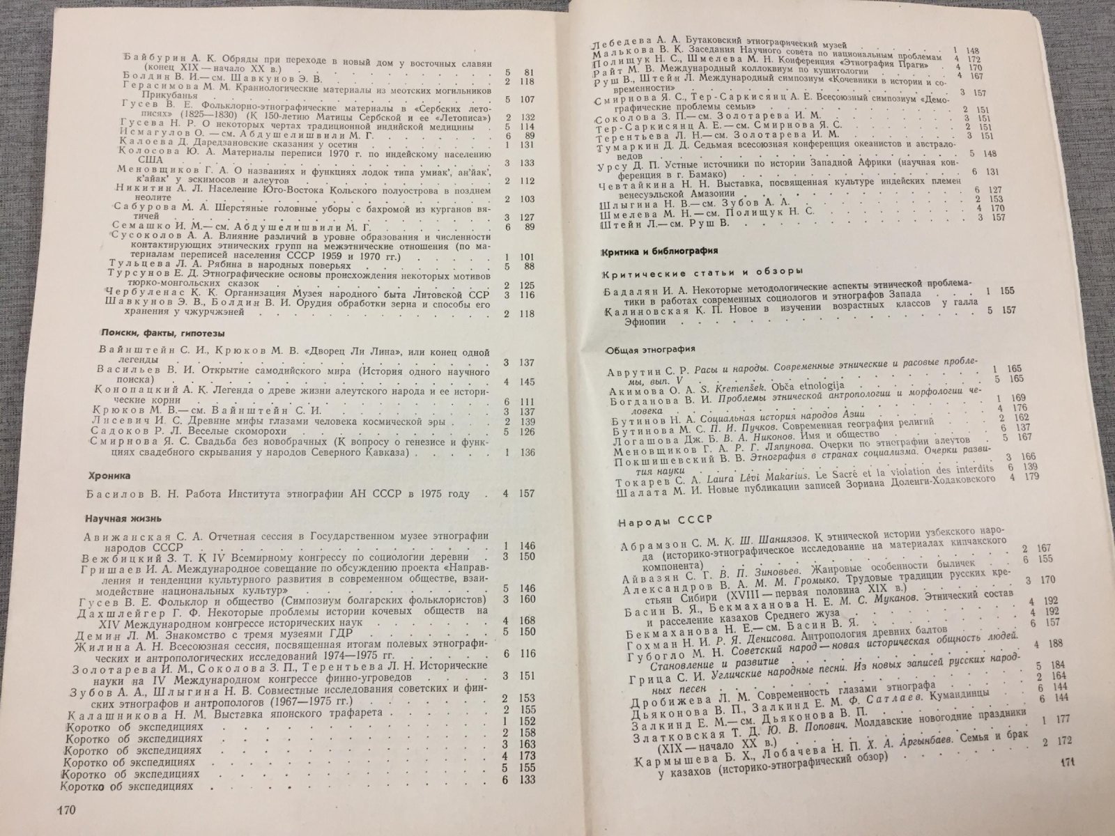 Советская этнография. Выпуск 1- 6, 1976. (Комплект)