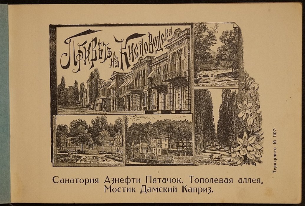 Подарок Кавказа: альбом главных видов Кавказских Минеральных Вод (Кисловодск, Ессентуки, Пятигорск, Железноводск)