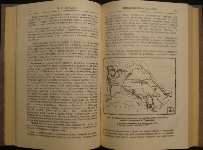 Птицы пустыни Кара-Кум. Очерки по орнитологии и экологии птиц пустынь Палеарктики (с картой и иллюстрациями)