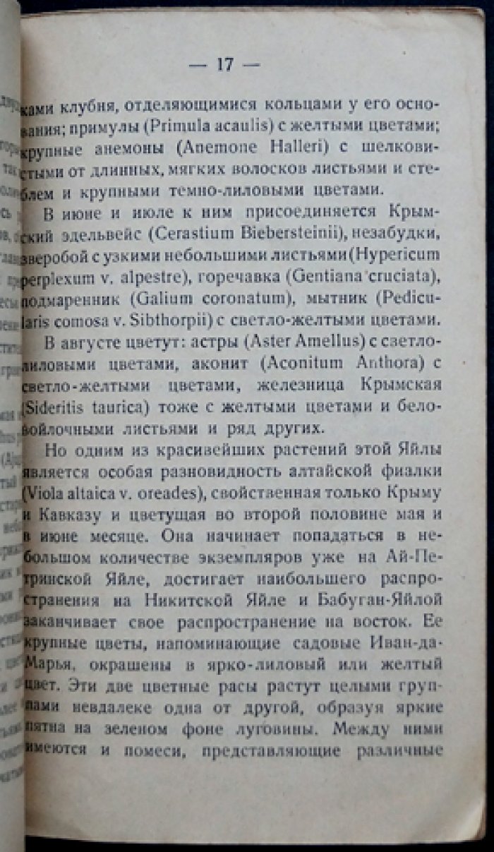 Ботанические экскурсии по Яйле (Крымоведение): учебно-справочное издание проф. Е. В. Вульфа