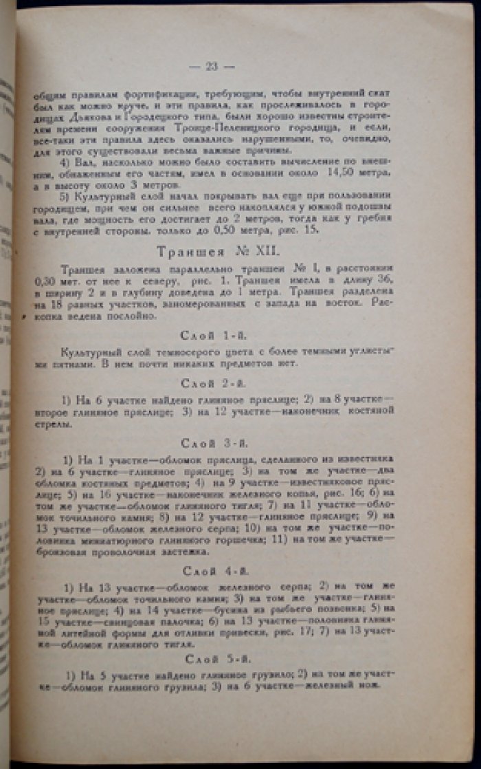 Результаты археологических исследований Троице–Пеленицкого городища—холмища (1926): материалы и историографический обзор