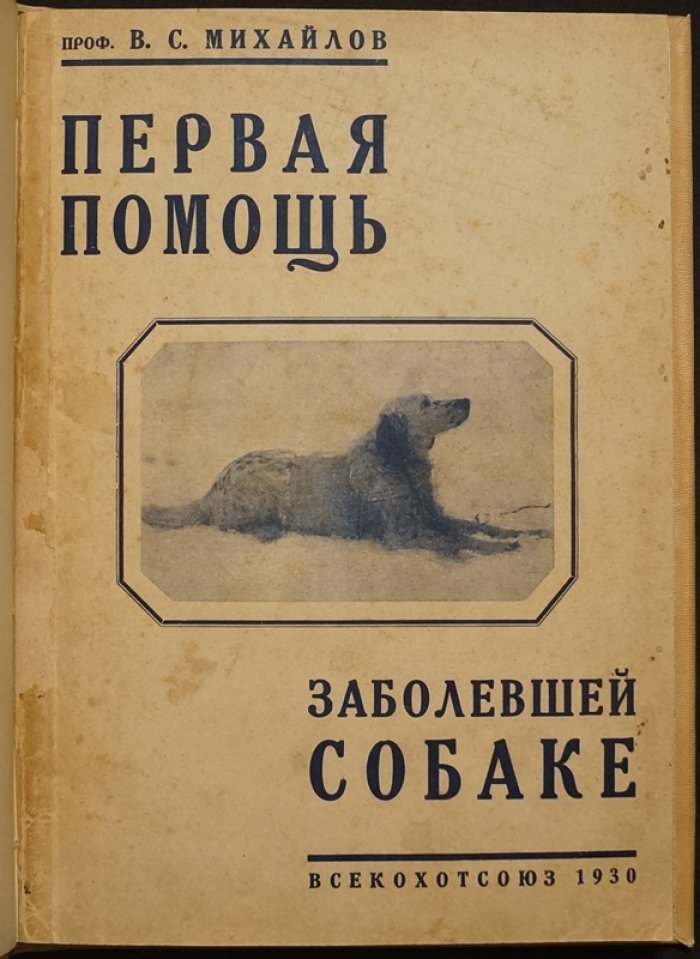 Первая помощь заболевшей собаке: конспект лекций проф. В. С. Михайлова (2-е исправл. и доп.)