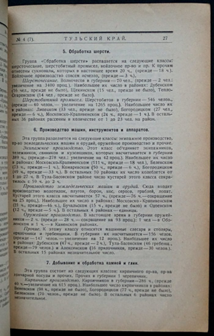 Тульский край. Краеведческий журнал. 1927, № 4(7) (Октябрь)
