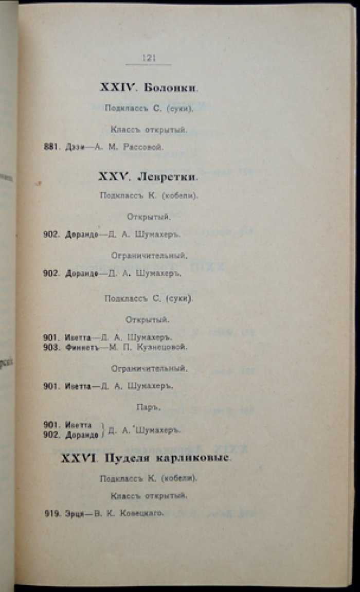 Каталог IX-й выставки собак: охотничьи лошади и принадлежности охоты, кровное собаководство, фокс-терьеры и таксы (1912)