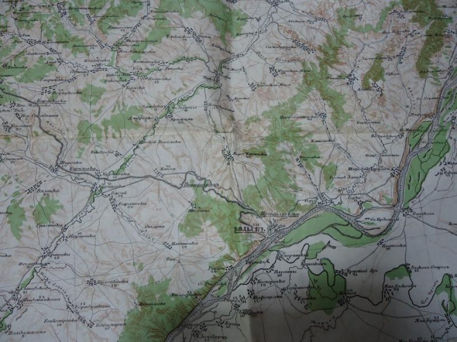Карта. Военная карта. № 92. Саратов, Пенза, Хвалынск.