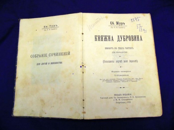 Тур Евгения (гр.Е.В.Салиас) Княжна Дубровина. Повесть в трех частях для юношества. С 26 рисунками.