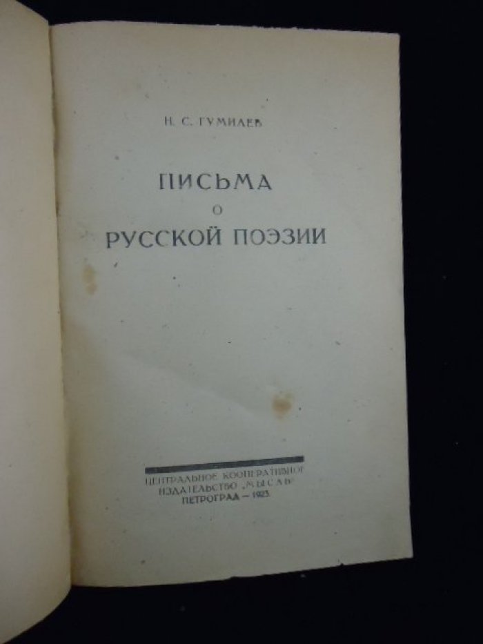 Гумилев Н.С. Письма о русской поэзии.