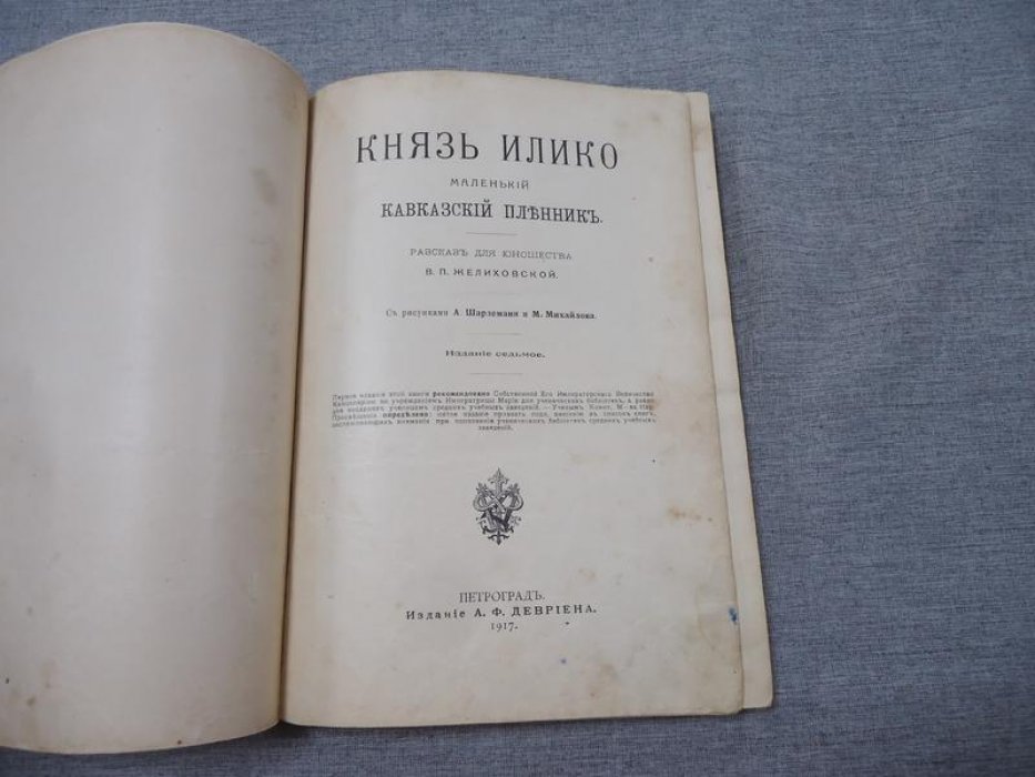 Желиховская В. Князь Илико маленький кавказский пленник.