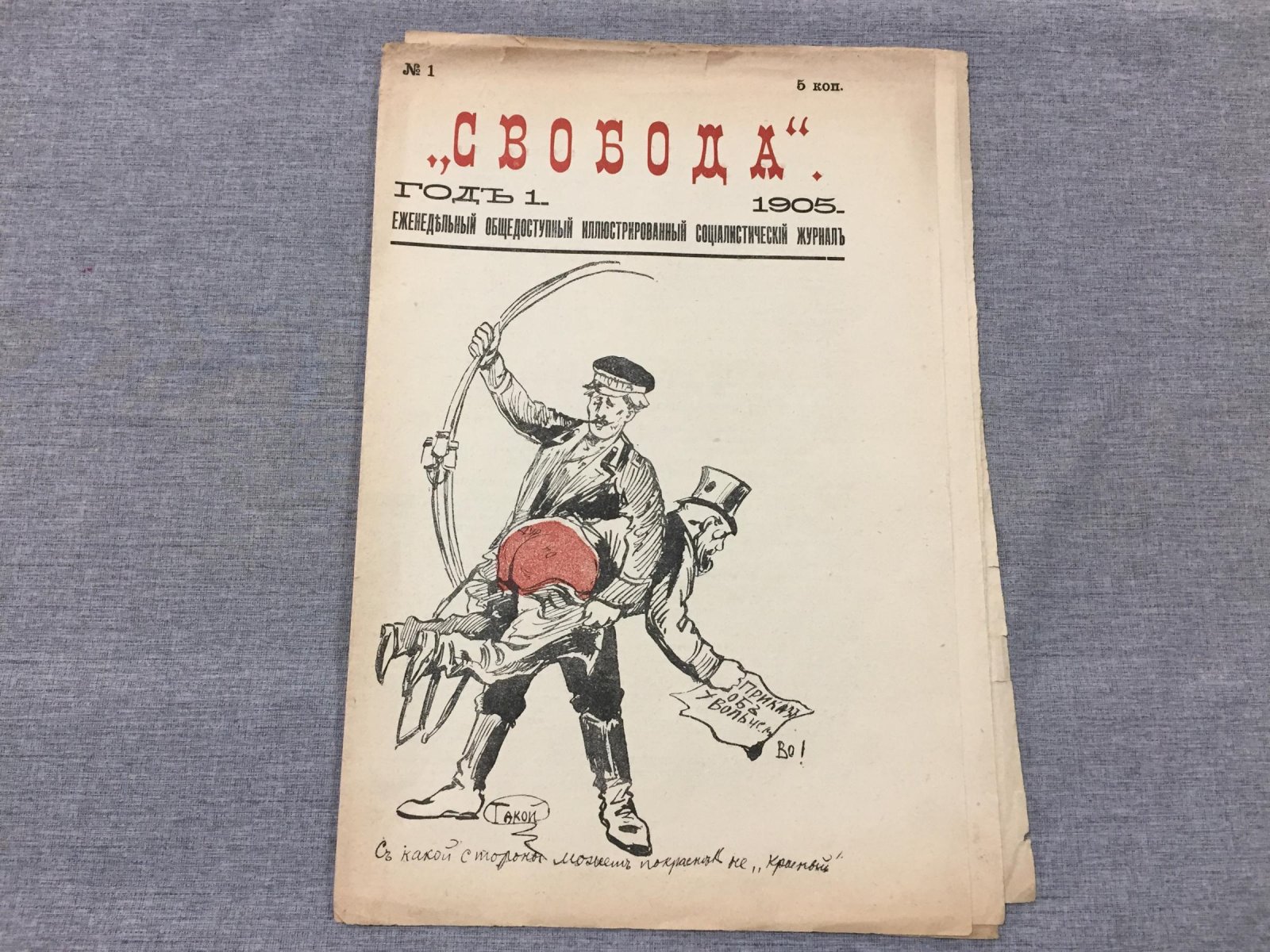 Свобода. Еженедельный Иллюстрированный социалистический журнал. № 1, 1905