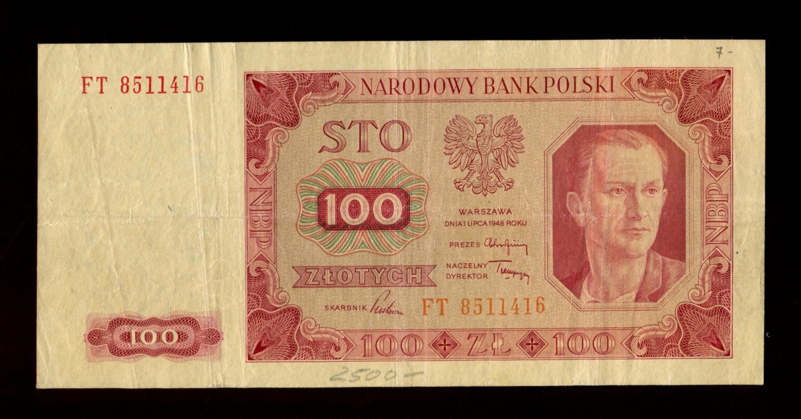 Бона. 100 злотых 1948 г. Польша