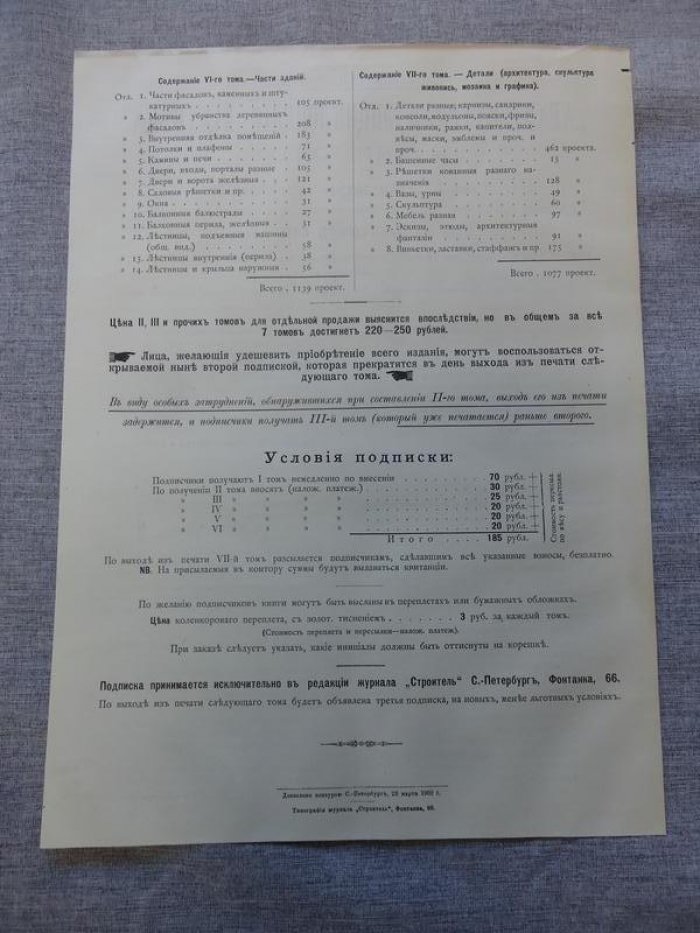 Реклама. Г.В.Барановский. `Архитектурная энциклопедия XIX века` в семи томах.