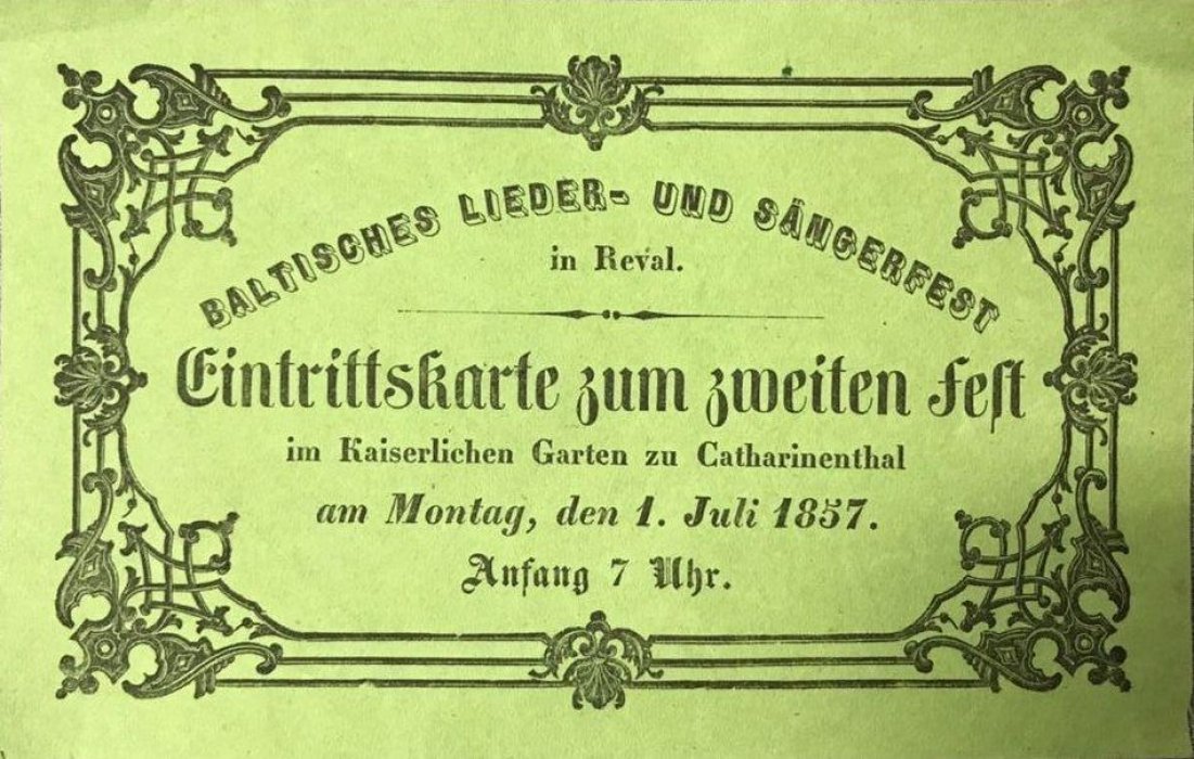 Baltisches lieder und sangerfest in Reval Балтийский фестиваль песен и певцов в Ревеле (Таллине).
