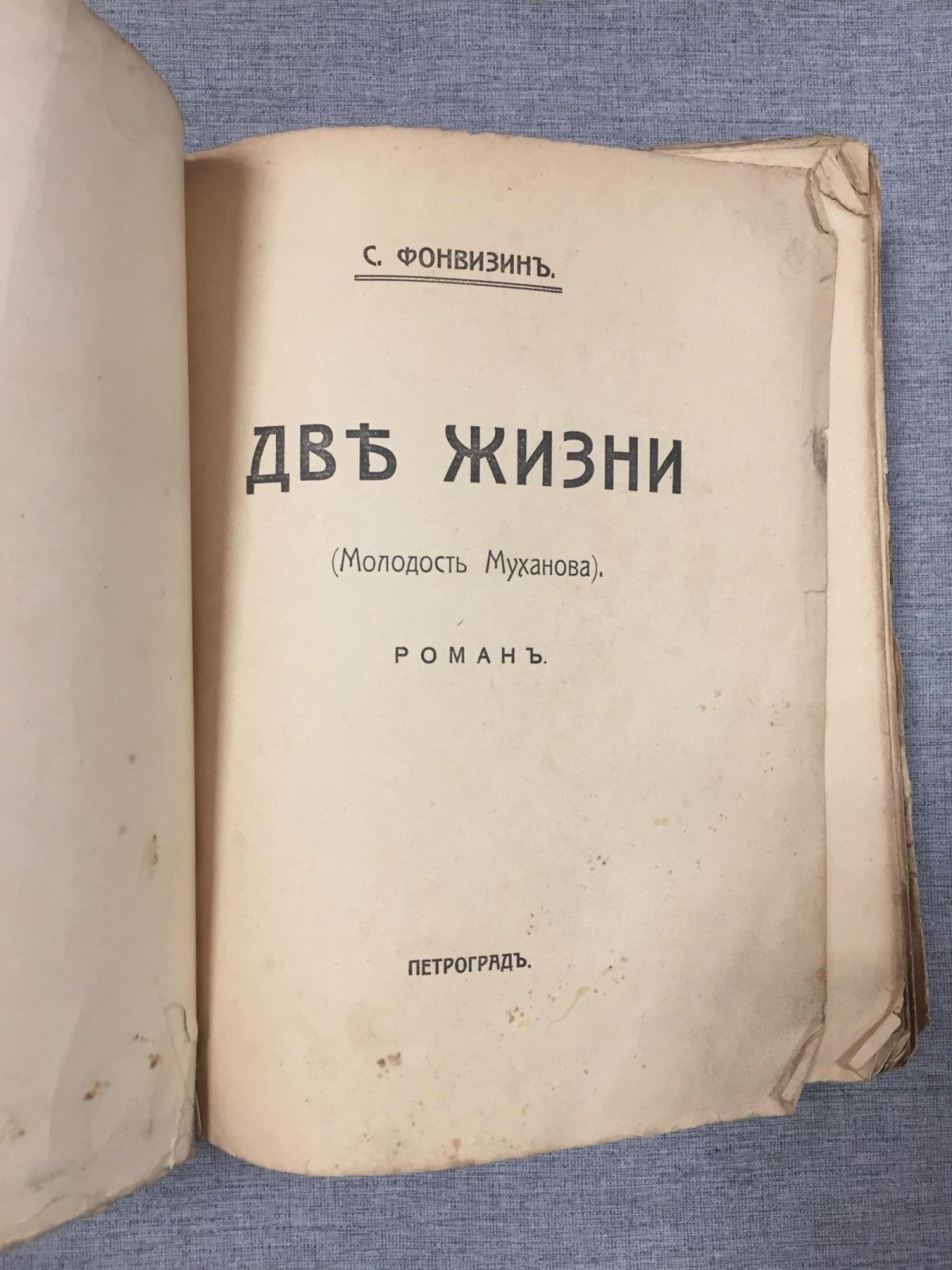 Фонвизин Сергей Иванович. Две жизни : (Молодость Муханова).