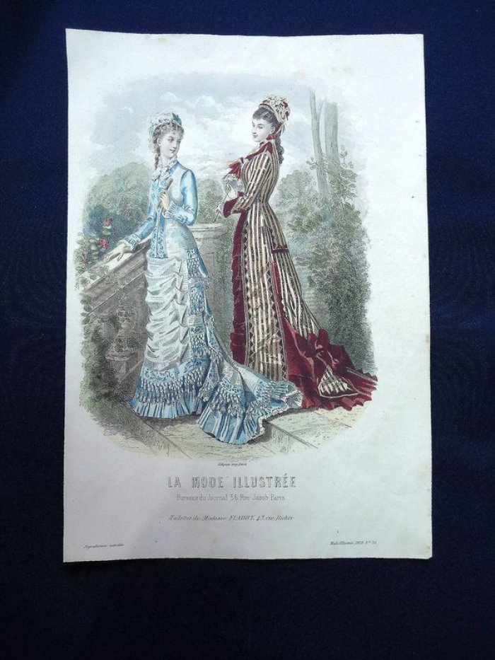Иллюстрированная мода 1878 г. Литография с подкраской.