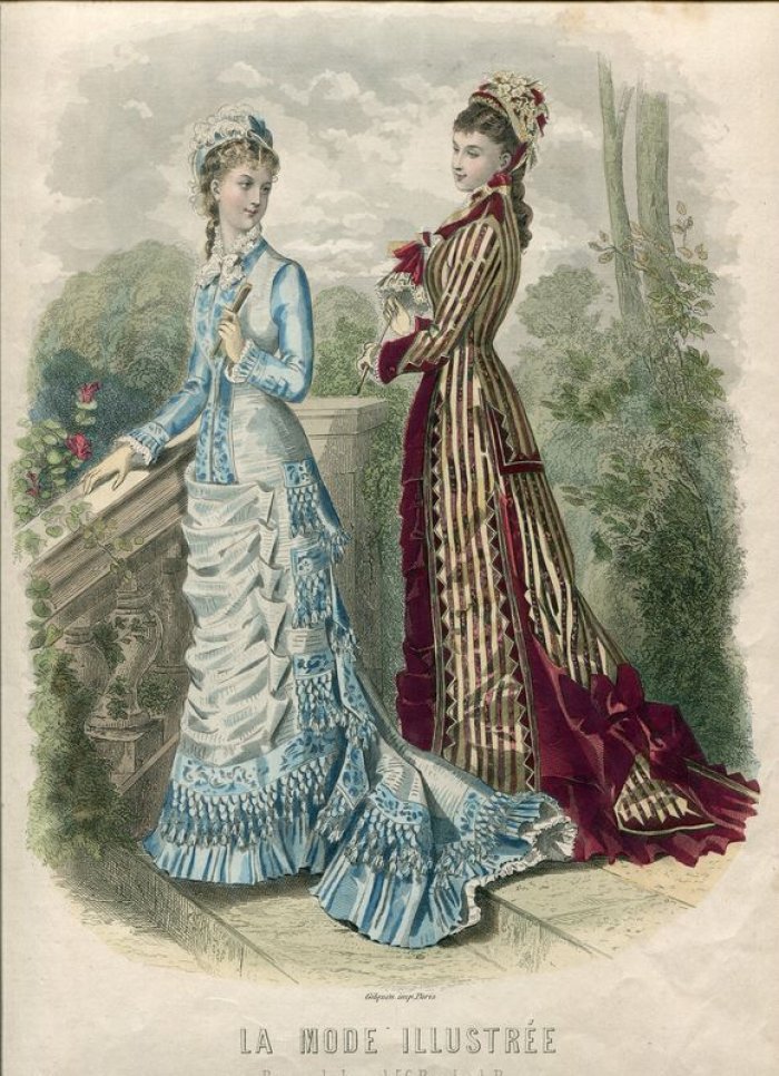 Иллюстрированная мода 1878 г. Литография с подкраской.