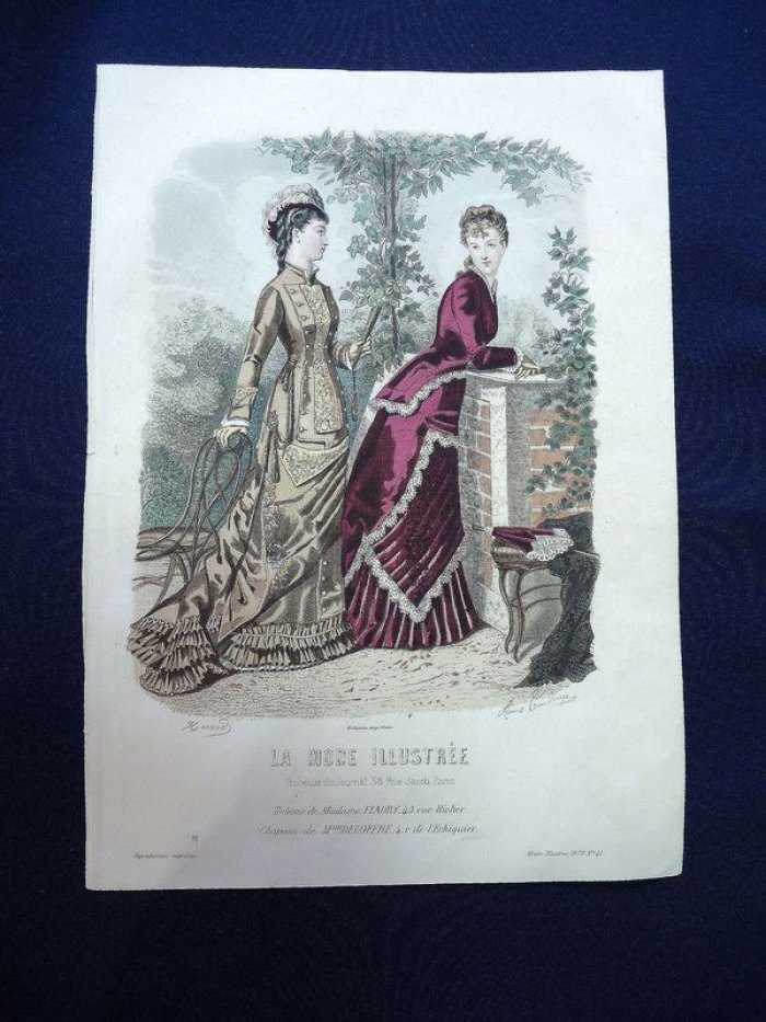 Иллюстрированная мода 1878 г. Литография с подкраской.