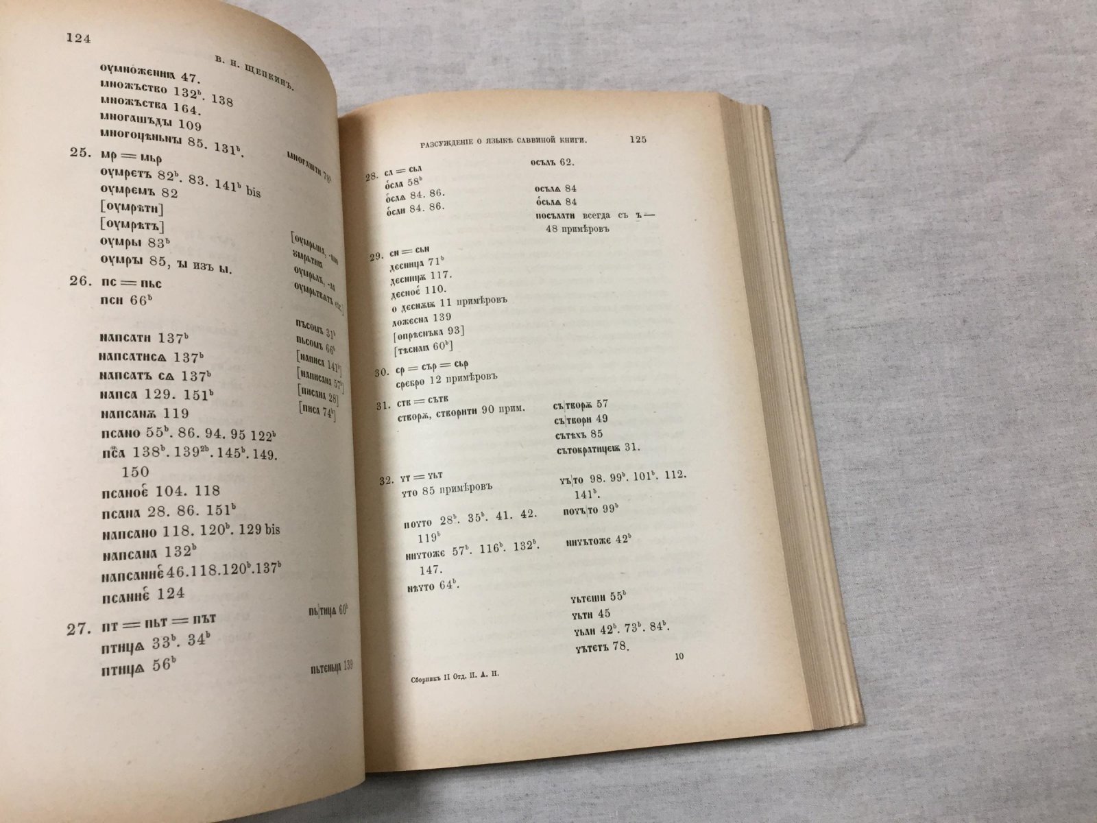 Щепкин В.Н. Рассуждение о языке Саввиной книги.