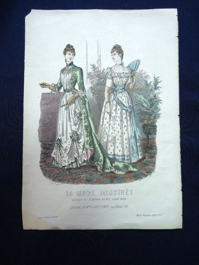 Иллюстрированная мода 1889 г. Литография с подкраской.