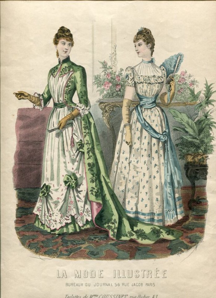 Иллюстрированная мода 1889 г. Литография с подкраской.