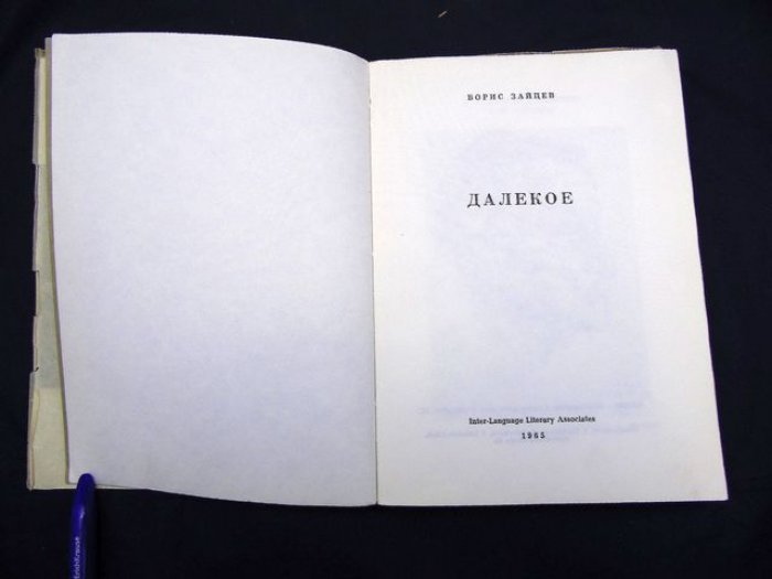 Зайцев Б. Далекое.