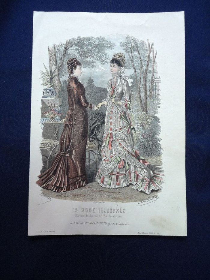 Иллюстрированная мода 1878 г. Литография с подкраской.