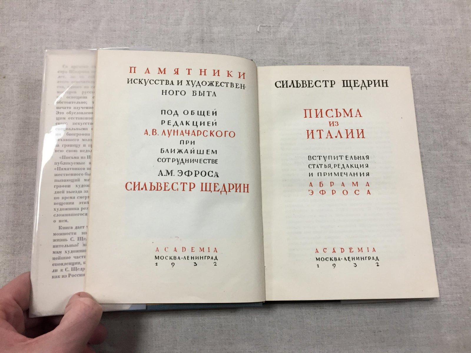 Щедрин Сильвестр. Письма из Италии. Вступительная статья, редакция и примечания Абрама Эфроса.