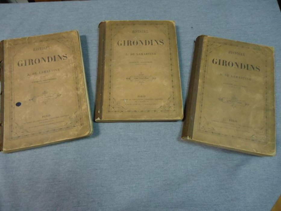 Lamartine A. de /де Ламартин Альфонс Histoire des Girodins. История жирондистов. В 3-х томах.