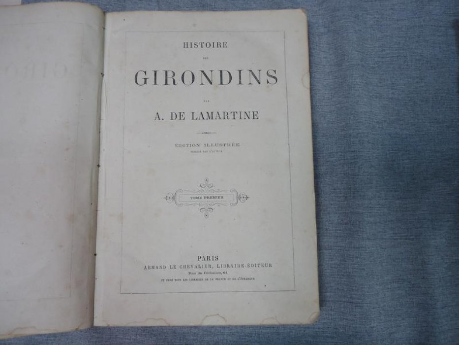 Lamartine A. de /де Ламартин Альфонс Histoire des Girodins. История жирондистов. В 3-х томах.