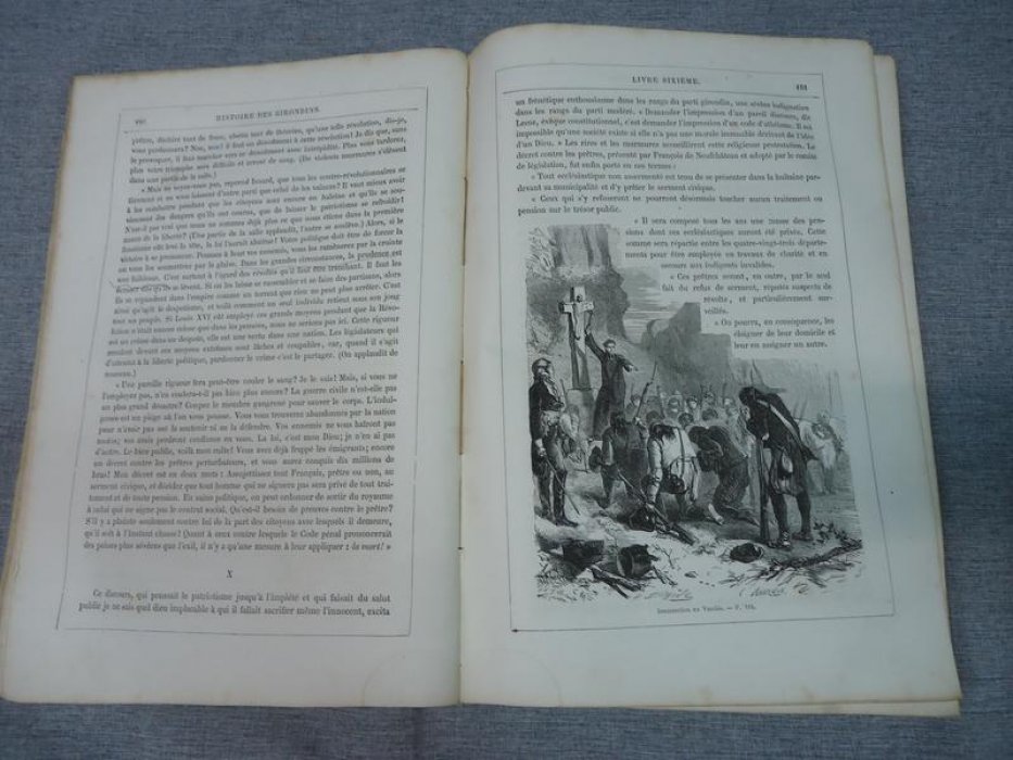 Lamartine A. de /де Ламартин Альфонс Histoire des Girodins. История жирондистов. В 3-х томах.