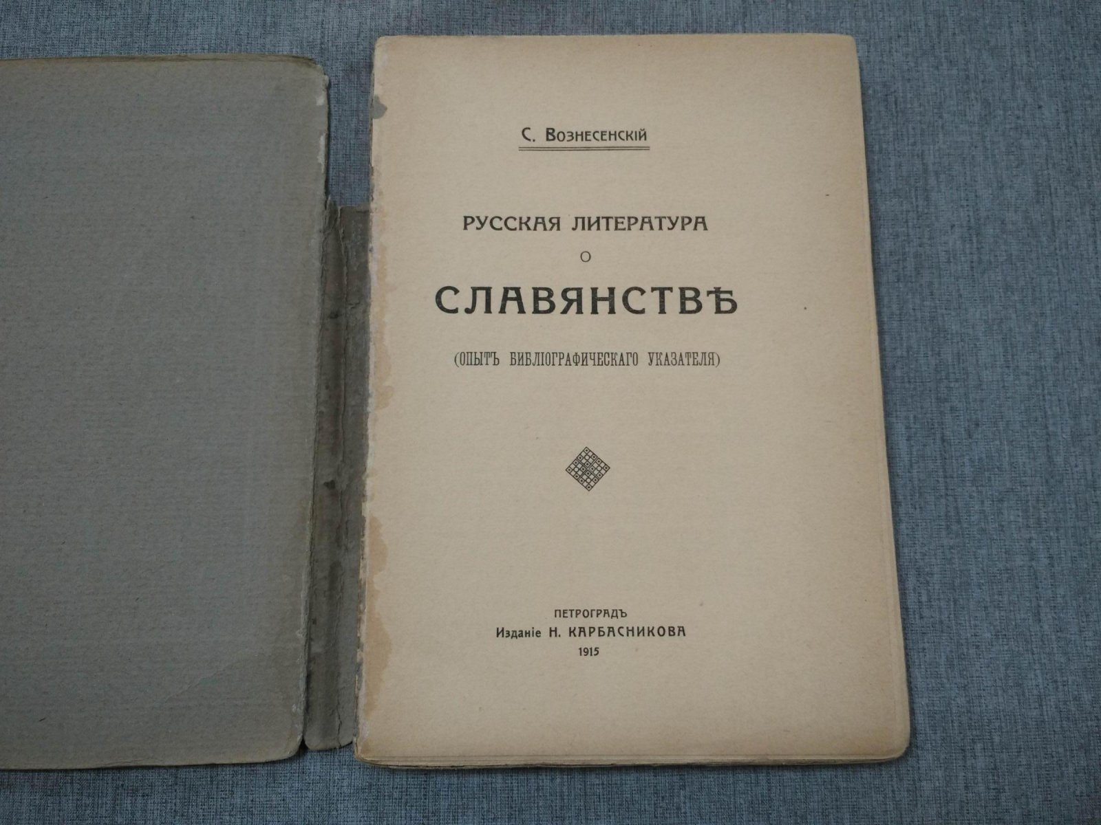 Вознесенский С. Русская литература о славянстве.