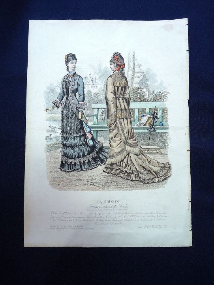 Иллюстрированная мода 1878 г. Литография с подкраской.